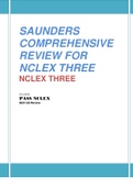 SAUNDERS COMPREHENSIVE REVIEW FOR NCLEX THREE  2024 Reviewed