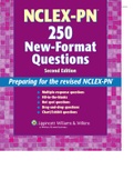 NCLEX-pn 250 new Format QUESTIONS Second Edition , Preparing for the revised NCLEX-PN 2024 Reviewed