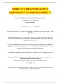 History of Rock and Roll Exam 1 QUESTIONS & ANSWERS&lpar;GRADED A&rpar;