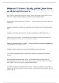 Missouri Drivers Study guide Questions And Actual Answers&period;