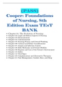 Cooper Foundations  of Nursing, 8th  Edition Exam TEST  BANK COMPLETE CHAPTER 01-21 Questions and Answers 2024 Reviewed