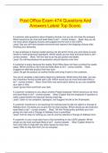 Post Office Exam 474 Questions And Answers Latest Top Score&period;
