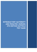 INTRODUCTORY MATERNITY AND PEDIATRIC NURSING 4TH EDITION HATFIELD TEST BANK