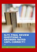 SLTC FINAL REVIEW QUESTIONS & ANSWERS RATED 100&percnt; CORRECT&excl;&excl;