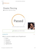 Elsevier Adaptive Quizzing - Quiz performance disaster planning Practice Test With Answers 2024 Reviewed