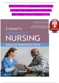 TEST BANK for Fundamentals of Nursing  Concepts and Competencies for Practice   10th Edition Craven &vert; Chapters 1 - 43