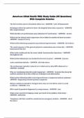 American Allied Health RMA Study Guide &lpar;86 Questions&rpar; With Complete Solution