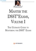 Peterson's Master The DSST EXAMS Volume 1 The Ultimate Way To mastering The DSST Exams 2024 Reviewed