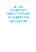 ATI RN COMPREHENSIVE PREDICTOR EXAM PACK-2022 BEST FOR ACTUAL EXAM REVIEW