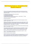  TMC Practice Exam A &plus; B Questions And Answers Rated A&plus;&period;
