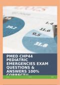 PMED CHP44 PEDIATRIC EMERGENCIES EXAM QUESTIONS & ANSWERS 100&percnt; CORRECT&excl;&excl;
