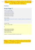 BIOD 121 PORTAGE LEARNING FINAL EXAM WITH CORRECT ANSWERS GUARANTEED SUCCESS FOR EXAMS PREPATION GRADED A&plus;