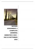 SEP2602 Assignment 2 &lpar;COMPLETE ANSWERS&rpar; Semester 2 2024 - DUE 20 September 2024