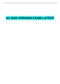 A2 2020 VERSION EXAM-LATEST