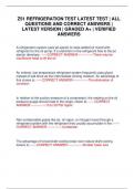 Z51 REFRIGERATION TEST LATEST TEST &vert; ALL QUESTIONS AND CORRECT ANSWERS &vert; LATEST VERSION &vert; GRADED A&plus; &vert; VERIFIED ANSWERS