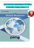 TEST BANK for Global Business 5th Edition   by Peng Mike&period; Complete Chapters 1 - 17