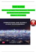 TEST BANK   Operations and Supply Chain Management&comma; 16th Edition  by F&period; Robert Jacobs and Richard Chase  Chapters 1 - 22 &vert; Complete 