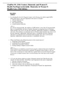 Chapter 01&colon; 21St Century Maternity and Women&rsquo;s Health Nursing Lowdermilk&colon; Maternity & Women&rsquo;s Health Care&comma; 11th Edition
