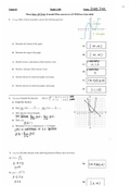 Business Calculus Exam #1