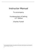 Fundamentals of Selling Customers for Life through Service&comma; Futrell - Solutions&comma; summaries&comma; and outlines&period;  2022 updated