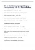  CH 17 Otorhinolaryngologic SUrgery Test Questions And All Correct Answers&period;