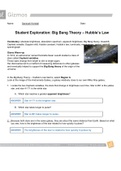 GIZMOS Student Exploration: Big Bang Theory – Hubble’s Law 2021 (answered)