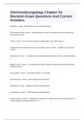 Otorhinolaryngology Chapter 23 Revision Exam Questions And Correct Answers&period;