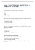 CCO PRACTICE EXAM QUESTIONS & ANSWERS 2024&sol;2025