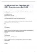 CCO Practice Exam Questions with 100&percnt; Correct Answers 2024&sol;2025