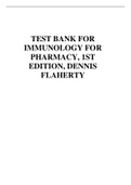 TEST BANK FOR IMMUNOLOGY FOR PHARMACY&comma; 1ST EDITION&comma; DENNIS FLAHERTY