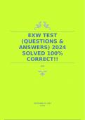 EXW TEST &lpar;QUESTIONS & ANSWERS&rpar; 2024 SOLVED 100&percnt; CORRECT&excl;&excl;