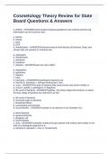 Cosmetology Theory Review for State Board Questions & Answers