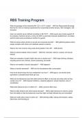 RBS Training Program Exam Questions and Answers 2024&sol;2025&lpar; A&plus; GRADED 100&percnt; VERIFIED&rpar;&period;
