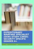EXPEDITIONARY WARFARE SPECIALIST &lpar;EXW&rpar; STUDY CARDS&colon; SECURITY SPECIFIC GRADED A&plus;