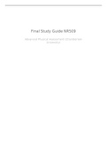 NR 509 Final Study Guide