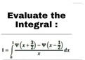 Exam (elaborations) Mathematics Evaluate the Integral Question and Answer with solution 