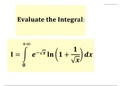 Exam (elaborations) Mathematics Evaluate the Integral Question and Answer with Solution Math