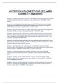 NUTRITION ATI QUESTIONS &lpar;83&rpar; WITH CORRECT ANSWERS