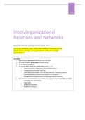 Interorganizational Relationships - Summary core papers, lectures and other papers - including visualisations (440804-M-6)