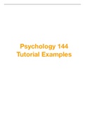 Psychology 144 Notes, Tutorials and Essay