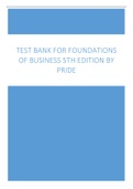 TEST BANK FOR FOUNDATIONS OF BUSINESS 5TH EDITION BY PRIDE.