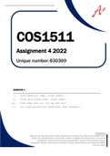 COS1511 Assignment 4 2022 (830369)