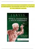 Test Bank for Physical Examination and Health Assessment 9th Edition by Carolyn Jarvis&comma; Ann Eckhardt &sol; All Chapters 1-32 &sol; Full Complete