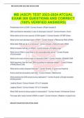 MB &lpar;ASCP&rpar; TEST 2023-2024 ATCUAL EXAM 300 QUESTIONS AND CORRECT &lpar;100&percnt; VERIFIED ANSWERS&rpar;