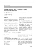 Gestion des cathéters de dialyse- Expérience of the intensive care team of the Melun Hospital Centre
