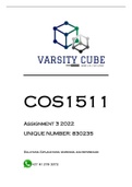 COS1511 Assignment 3 2022
