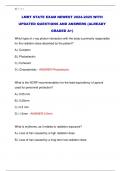 LMRT STATE EXAM NEWEST 2024-2025 WITH  UPDATED QUESTIONS AND ANSWERS &lpar;ALREADY  GRADED A&plus;&rpar; 