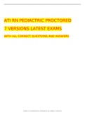 ATI PEDIATRICS PROCTORED EXAM ( 7 VERSIONS) / PEDIATRICS ATI PROCTORED EXAM ( 7 VERSIONS) :LATEST