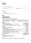 AQA AS CHEMISTRY Paper 1 JUNE 2024 QUESTION PAPER