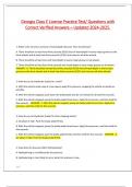 Georgia Class E License Practice Test&sol; Questions with Correct Verified Answers &ndash; Updated 2024-2025&period;